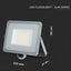 50W LED PROIETTORE SMD SAMSUNG CHIP SLIM CORPO GRIGIO 4000K