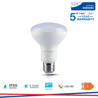 LED LAMPADINA SAMSUNG CHIP 11W E27 R80 PLASTICA 3000K