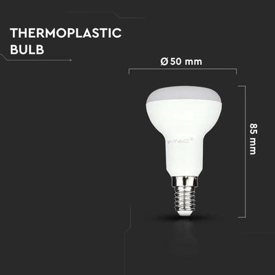 LED LAMPADINA SAMSUNG CHIP 4.8W E14 R50 PLASTICA 6500K