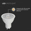 LED FARETTO SAMSUNG CHIP GU10 6W RIPPLE PLASTICA 38  D 3000K