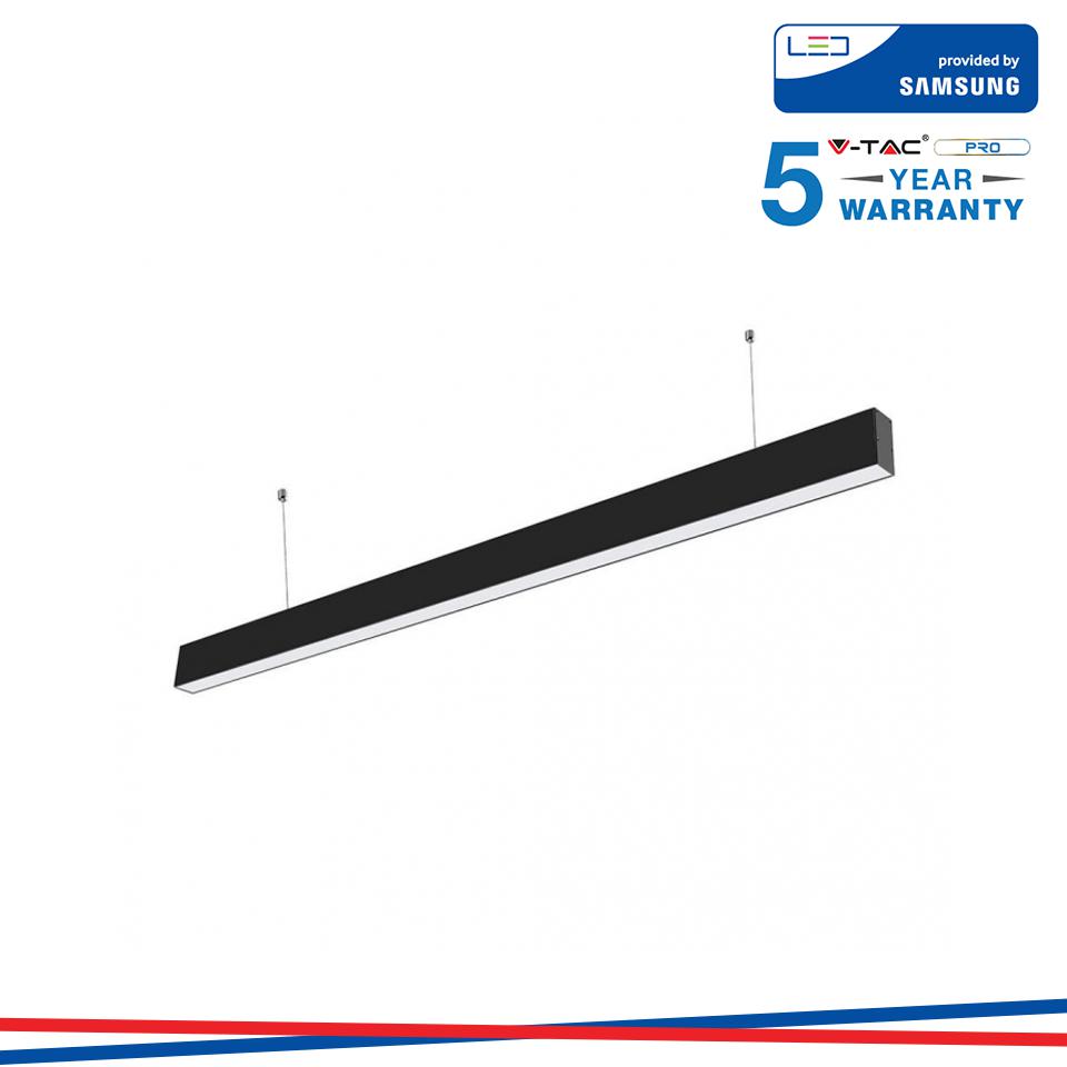 LED SOSPENSIONE LINEARE SAMSUNG CHIP 40W  CORPO NERO 4000K 1200X35X67MM