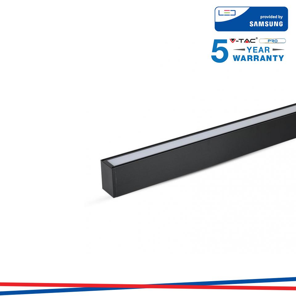 LED SOSPENSIONE LINEARE SAMSUNG CHIP 40W  CORPO NERO 4000K 1200X35X67MM