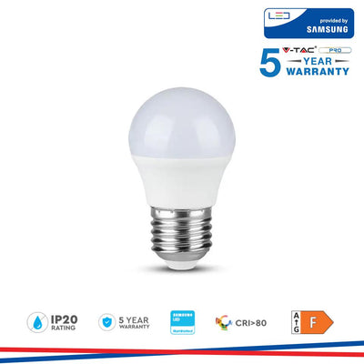 LED LAMPADINA SAMSUNG CHIP 6.5W E27 G45 PLASTICA 4000K