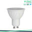 LED FARETTO SAMSUNG CHIP GU10 6W RIPPLE PLASTICA 10  D 3000K