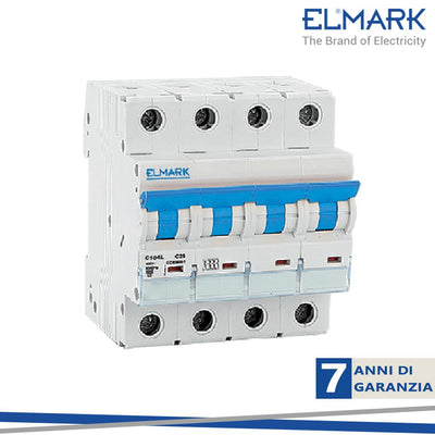 INTERRUTTORE AUTOMATICO C104L  4P 10KA C25A CURVA C