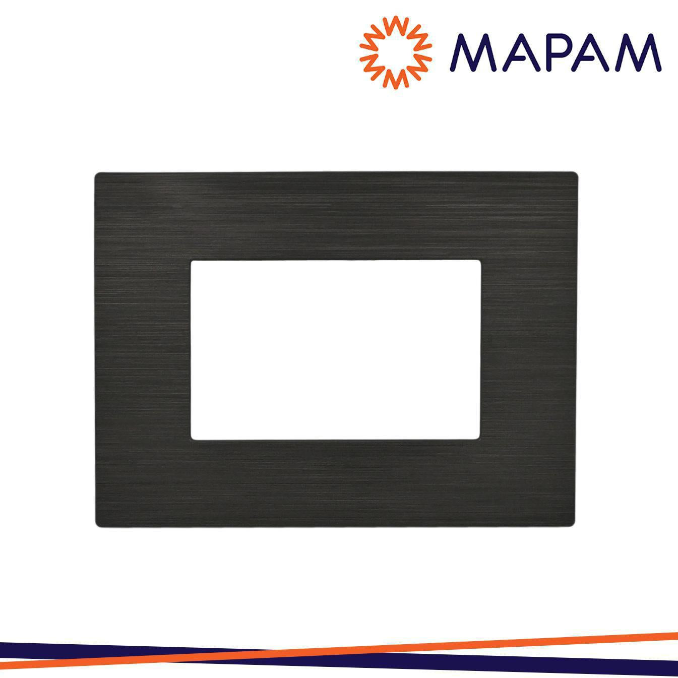 PLACCA TECNOPOLIMERO SPAZZOLATO M5003SL-2 JOY 3P NERO