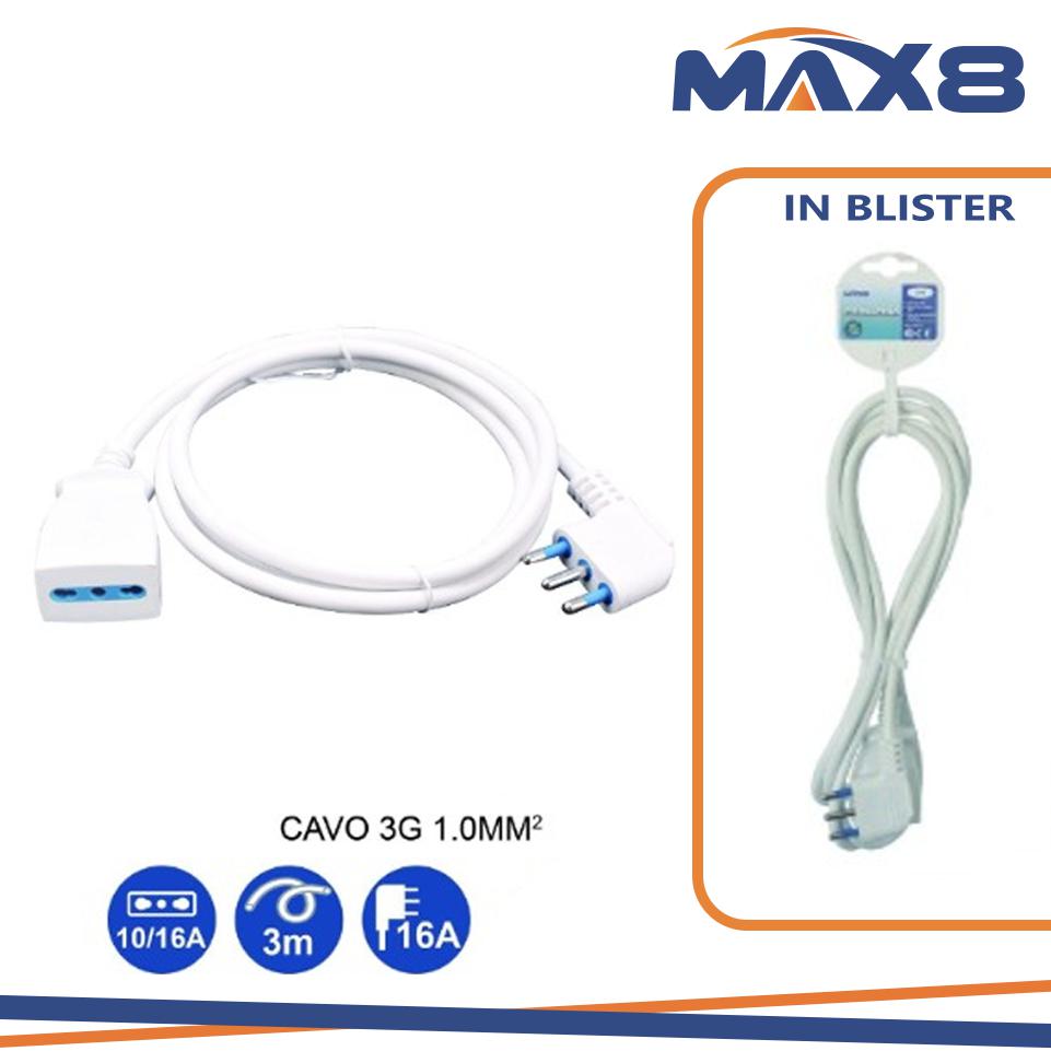 PROLUNGA 3MT SPINA E PRESA 16A CAVO DA 1MM