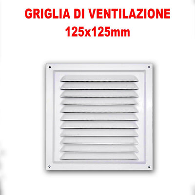 GRIGLIA DI VENTILAZIONE IN METALLO 125X125MM