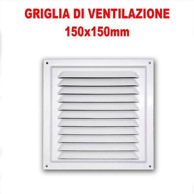 GRIGLIA DI VENTILAZIONE IN METALLO 150X150MM
