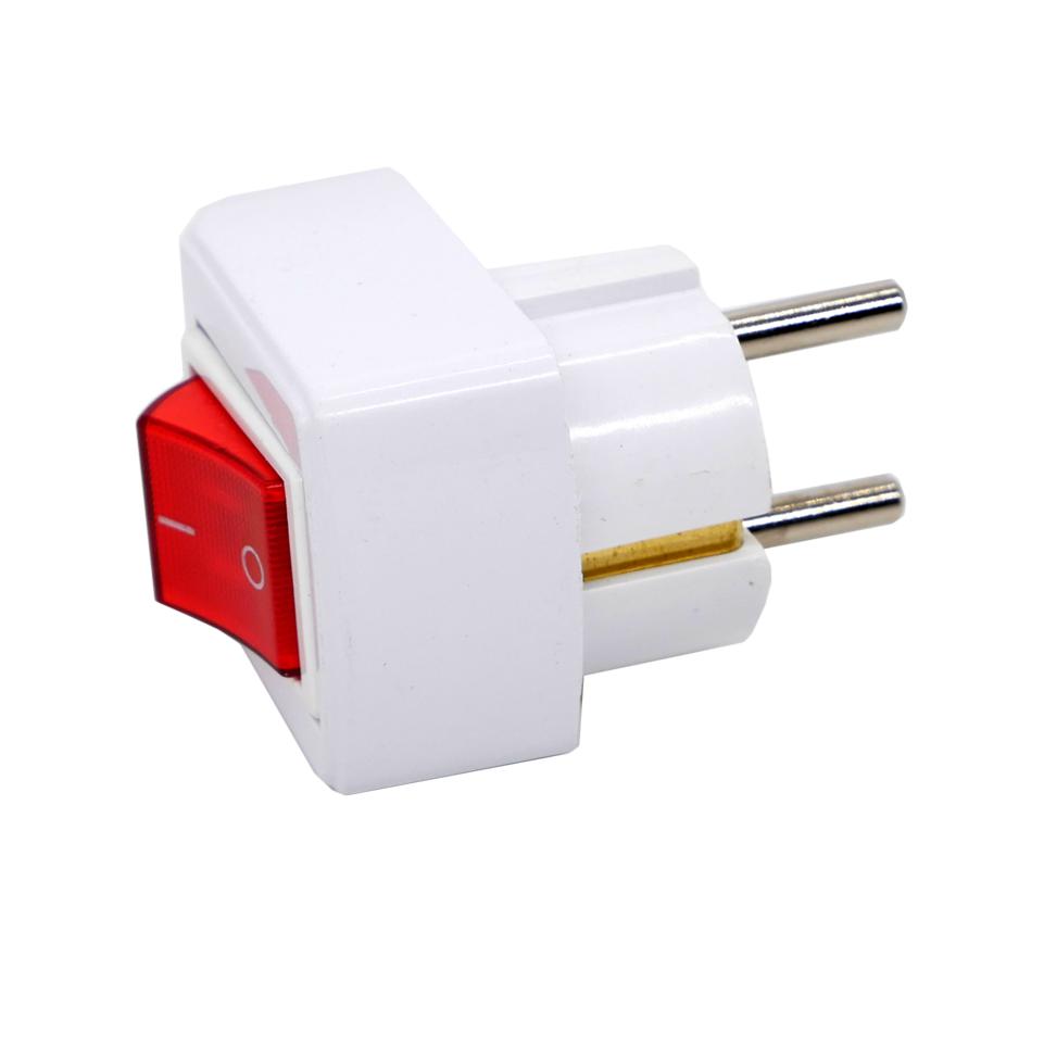 ELMARK SPINA CON INTERRUTTORE 16A 2P+E BIANCO