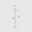 MIZAR/MARY NERO E27 LED 8,5W   PALETTO 108CM CCT