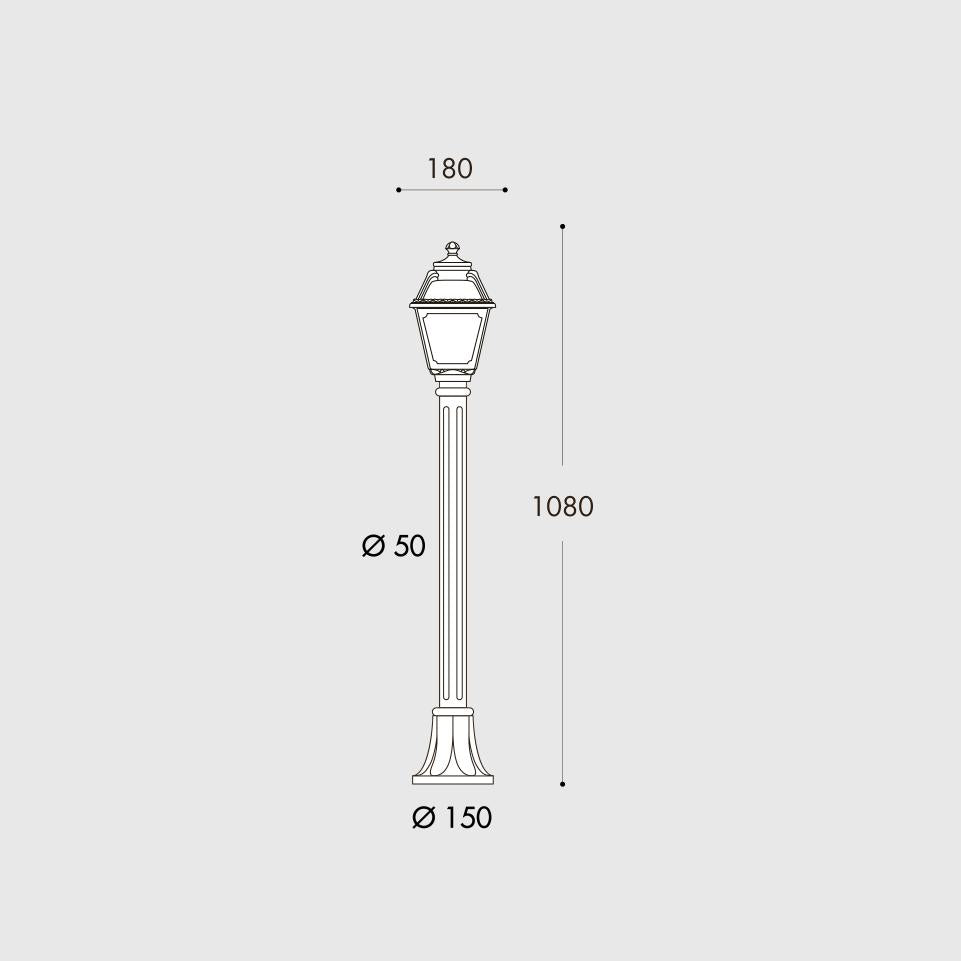 MIZAR/MARY NERO E27 LED 8,5W   PALETTO 108CM CCT