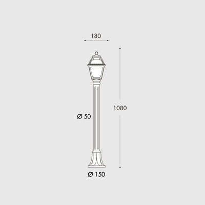 MIZAR/MARY NERO E27 LED 8,5W   PALETTO 108CM CCT