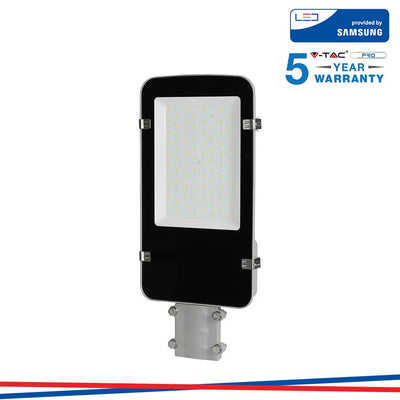 LED ARMATURA STRADALE SAMSUNG CHIP 50W A++ CORPO GRIGIO 4000K