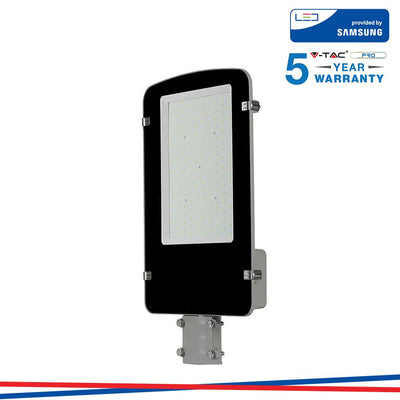 LED ARMATURA STRADALE SAMSUNG CHIP A++ 5 ANNI WARRANTY 100W CORPO GRIGIO 6500K
