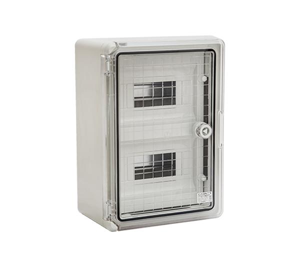 QUADRO IN PLASTICA ABS PP 3112 18 MODULI IP 65 - PORTA TRASPARENTE