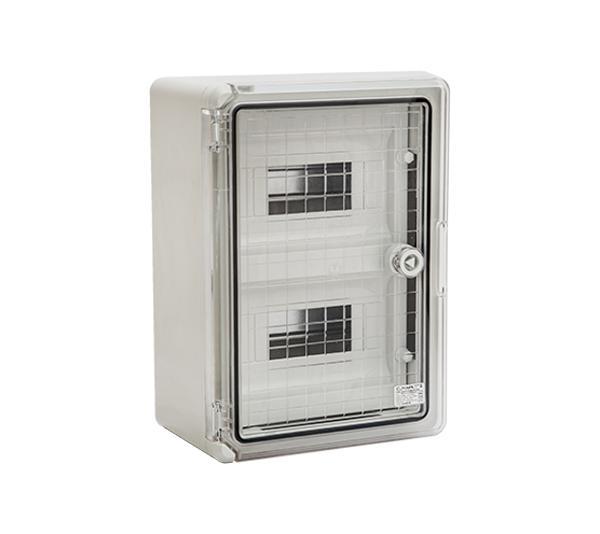 QUADRO IN PLASTICA ABS PP 3112 18 MODULI IP 65 - PORTA TRASPARENTE