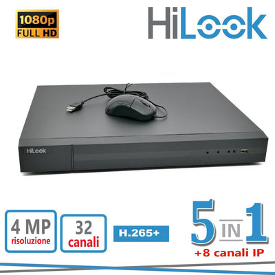 DVR TURBO HD FINO A 40CH IP    H265 PRO+ 5IN1