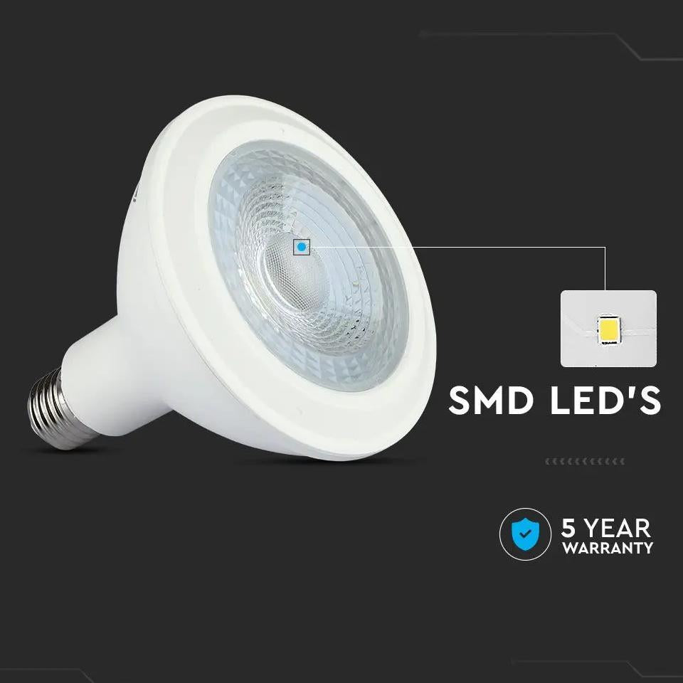 LED LAMPADINA SAMSUNG CHIP 12.8W E27 PAR38 PLASTICA 4000K