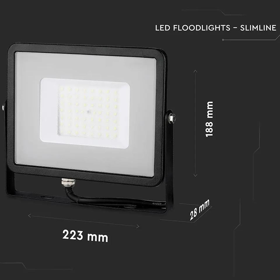 50W LED PROIETTORE SMD SAMSUNG CHIP CORPO NERO 4000K