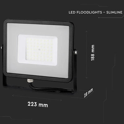 50W LED PROIETTORE SMD SAMSUNG CHIP CORPO NERO 4000K