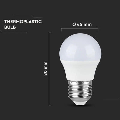 LED LAMPADINA 4.5W E27 G45 3000K 6PCS/PACK