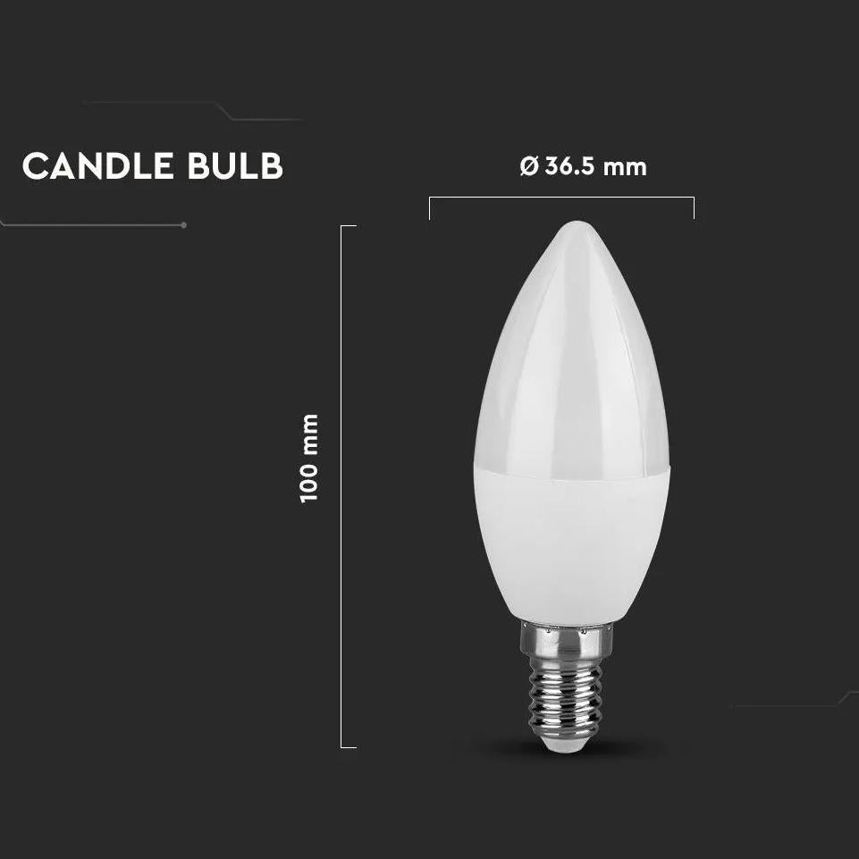 LED LAMPADINA 4.5W E14 CANDELA 6500K  6 PCS/PACK