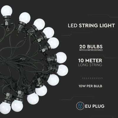 0.5W LED STRING LIGHT 10M 20  EU 6000K