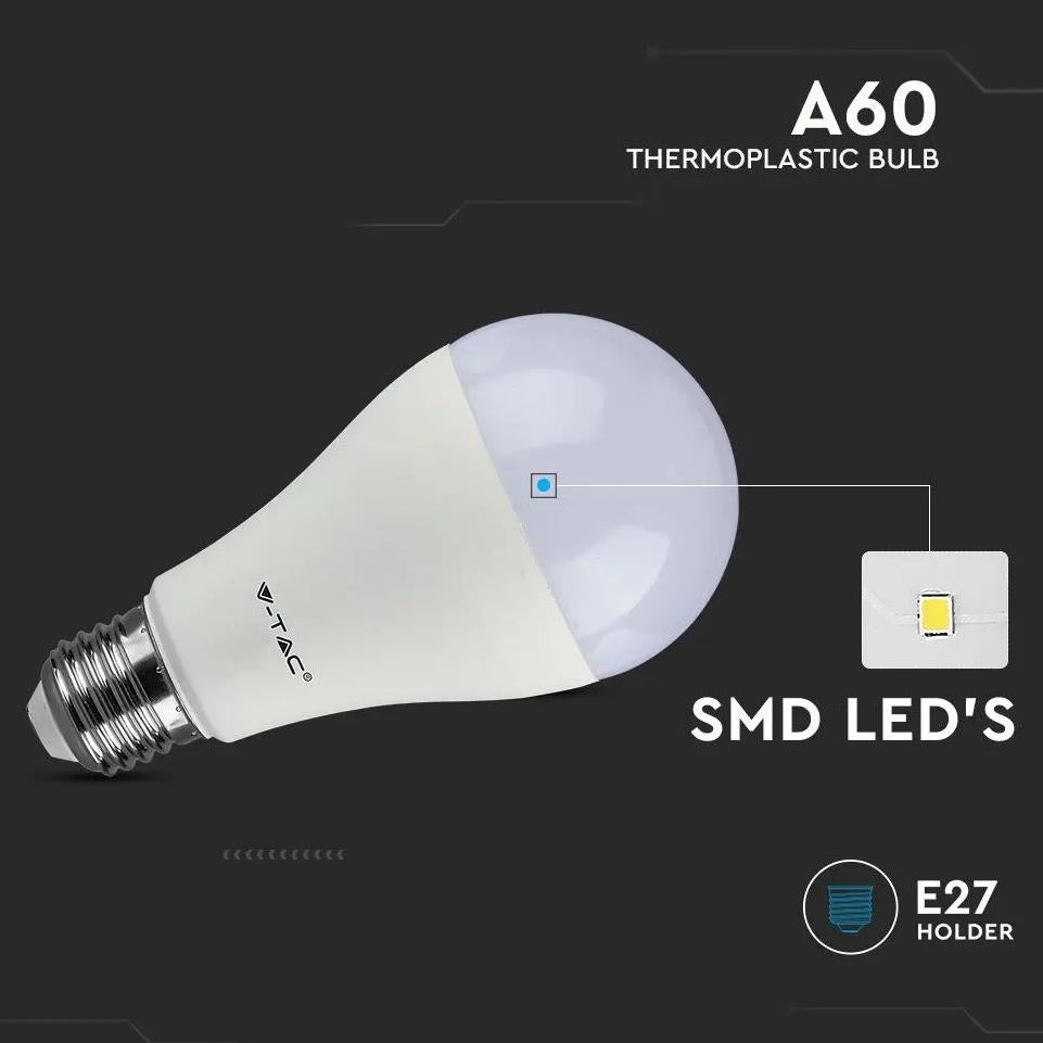 LED LAMPADINA 8.5W E27 A60 THERMOPLASTICA 4000K 3PCS/PACK