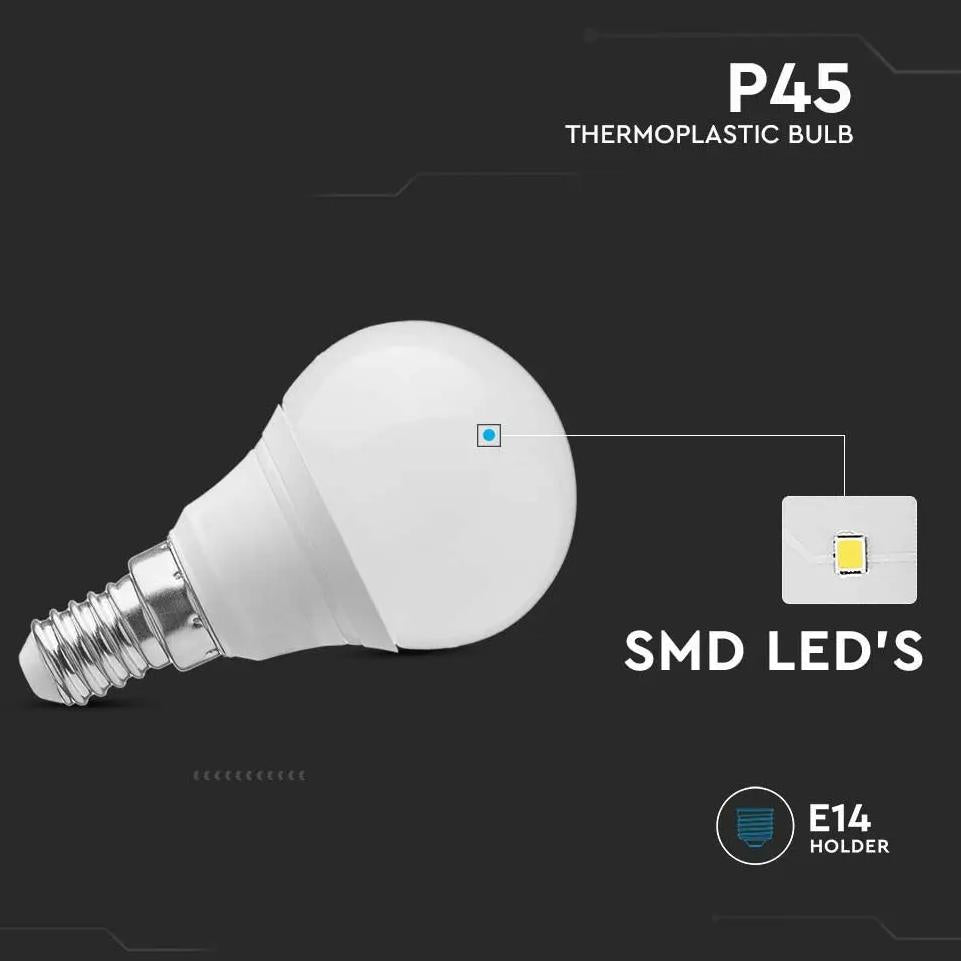 LED LAMPADINA 4.5W E14 P45 6500K