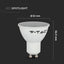 LED LAMPADINA 4.5W GU10 SMD WHITE PLASTICA MILKY COVER 4000K 3PCS/PACK