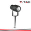 12W LED PICCHETTO DA GIARDINO LAMP CORPO NERO 4000K