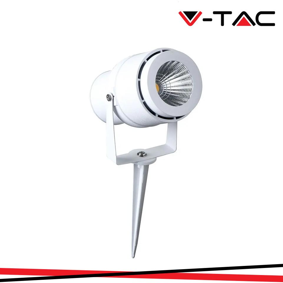 12W LED PICCHETTO DA GIARDINO LAMP CORPO BIANCO 4000K