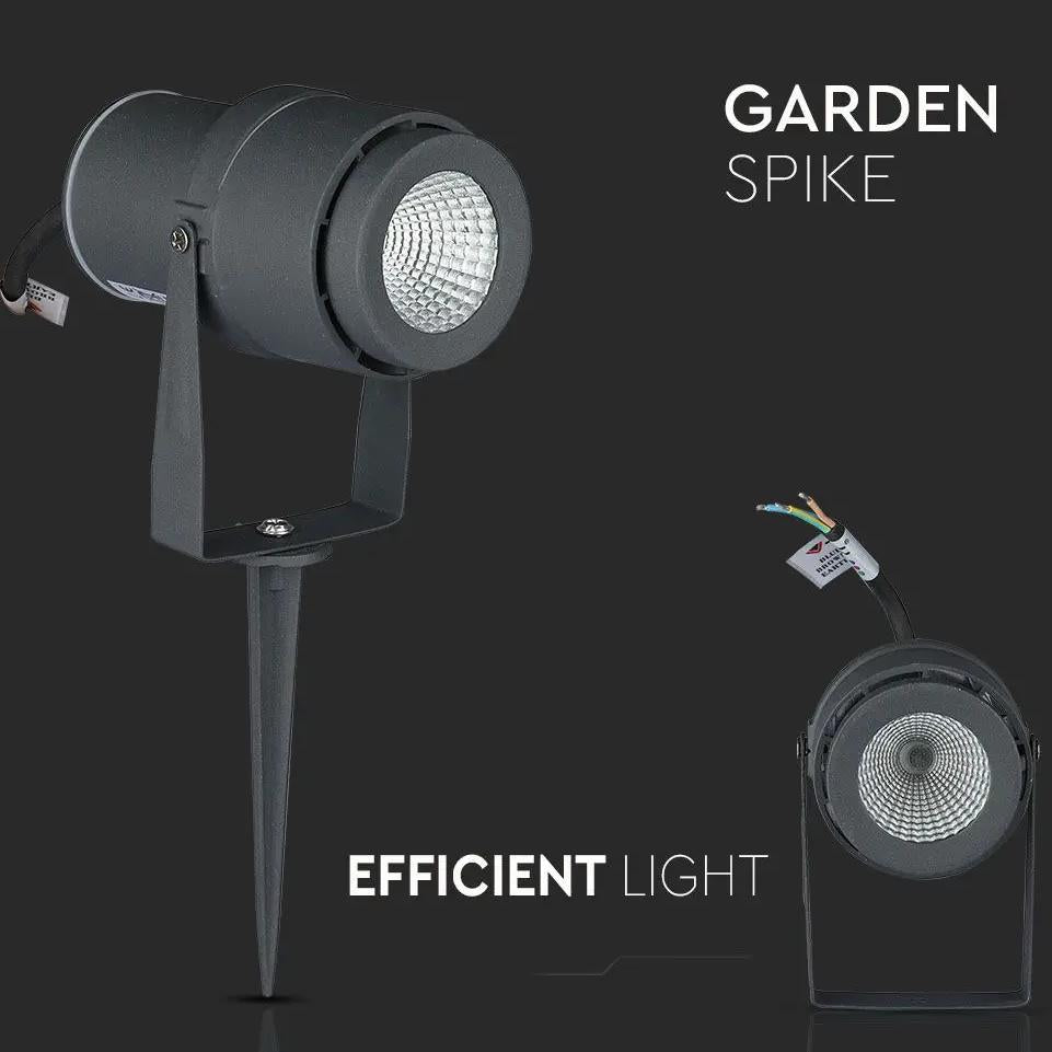 12W LED PICCHETTO DA GIARDINO LAMP GREY BODY 3000K