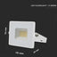 20W LED PROIETTORE SMD G2 E-SERIES CORPO BIANCO 4000K