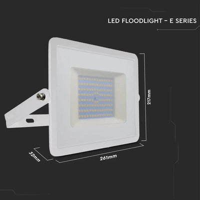 100W LED PROIETTORE SMD E-SERIES G2 CORPO BIANCO 6500K