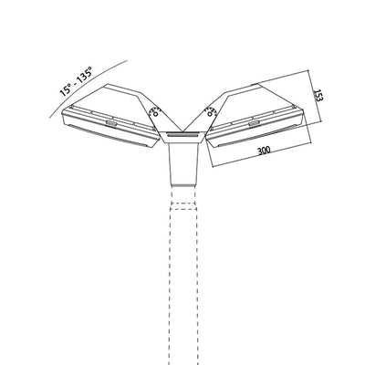 TESTA PALO ROSA 2L 2XE27 BIANCO