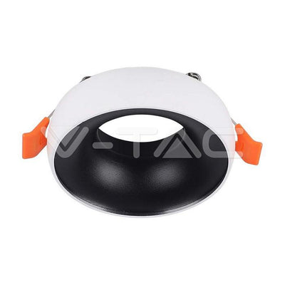 GU10 FITTING ROTONDO BIANCO FRAME NERO REFLECTOR
