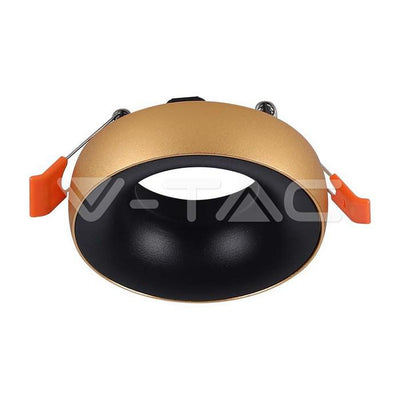 GU10 FITTING ROTONDO GOLD FRAME NERO REFLECTOR
