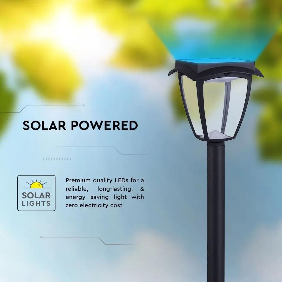 2W LED SOLAR STAND LAWN CORPO NERO 3000K, 6000K IP44