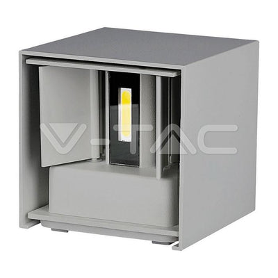 5W WALL LAMPADA DA GIARDINO BRIDGLUX CHIP CORPO GRIGIO QUADRATO IP65 3000K