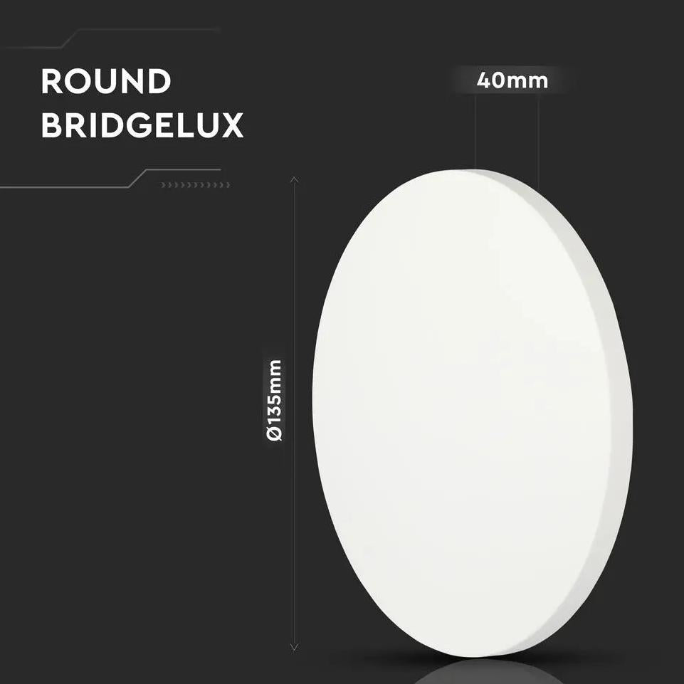 8W WALL LAMPADA DA GIARDINO BRIDGLUX CHIP CORPO BIANCO ROTONDO IP65 3000K