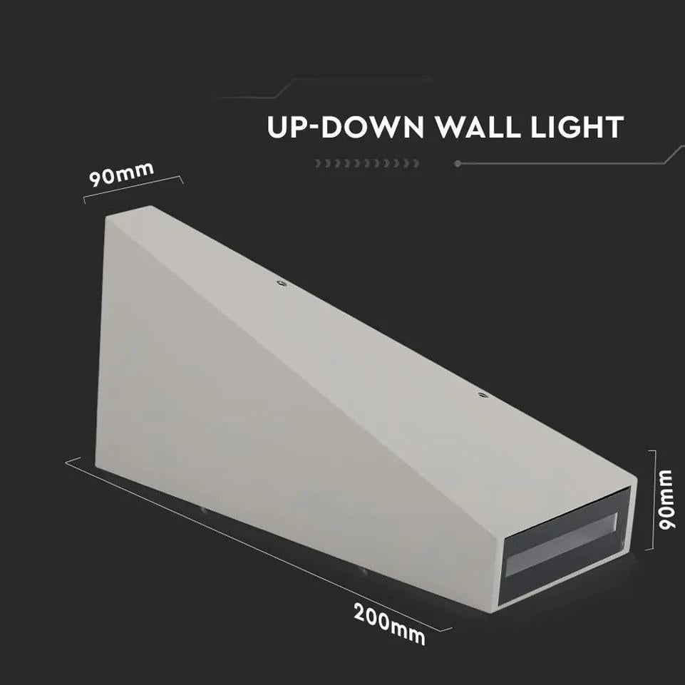 6W LED LAMPADA DA GIARDINO CORPO GRIGIO IP65 3000K