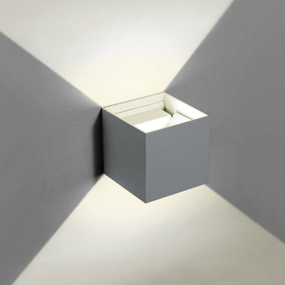 11W LED  LAMPADA DA GIARDINO BRIDGELUX CHIP GRIGIO 3000K QUADRATO
