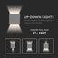 11W LED  LAMPADA DA GIARDINO BRIDGELUX CHIP GRIGIO 4000K QUADRATO