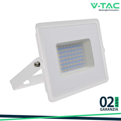 50W LED PROIETTORE SMD E-SERIES G2 CORPO BIANCO 4000K