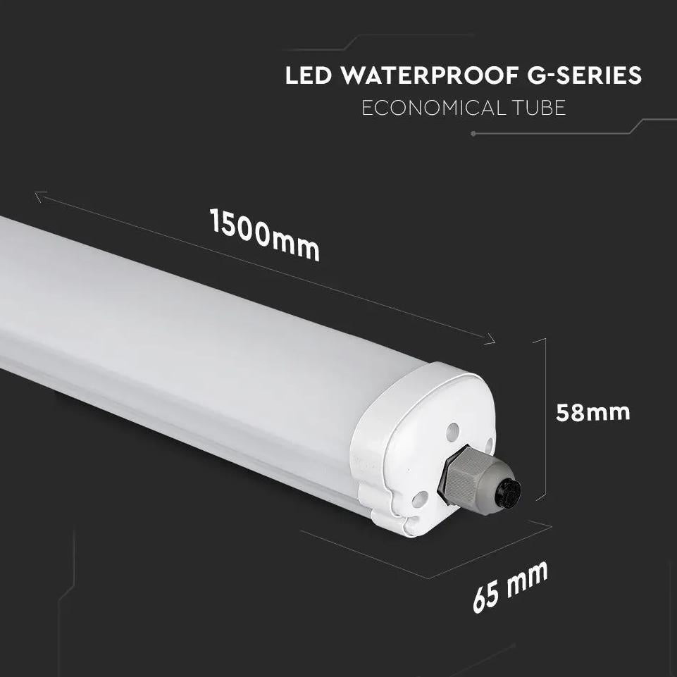 LED PLAFONIERA IMPERMEABILE G-SERIES 1500MM 48W 6000K 120LM/W