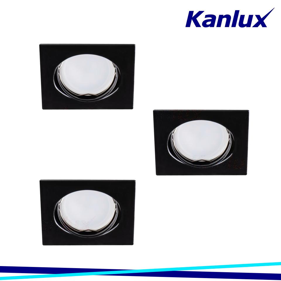 SET DI FARETTI INCASSO COMPLETI DI LAMPADE TRIBIS II L B - KANLUX