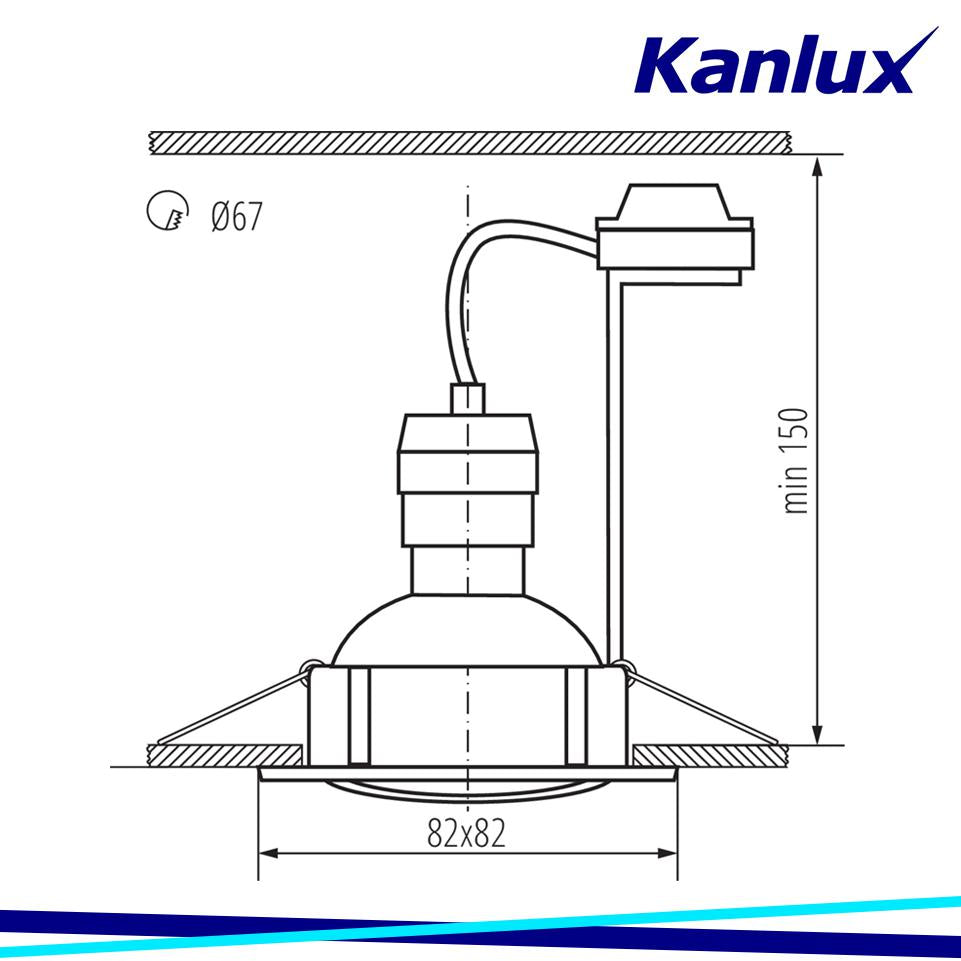 SET DI FARETTI INCASSO COMPLETI DI LAMPADE TRIBIS II L B - KANLUX
