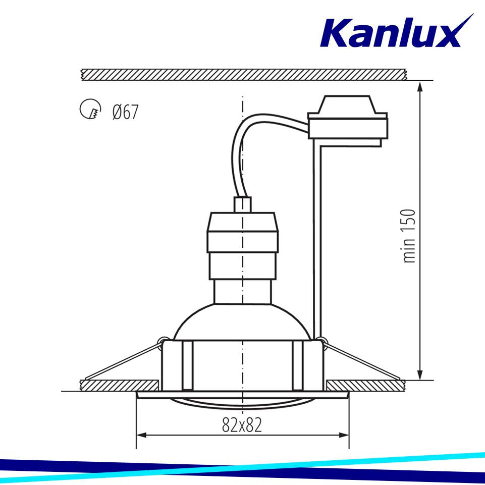 SET DI FARETTI INCASSO COMPLETI DI LAMPADE TRIBIS II L W - KANLUX